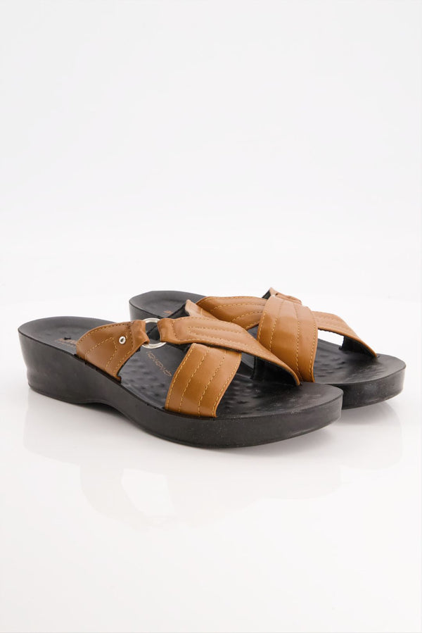 WOMEN SLIPPER C-3909 TAN
